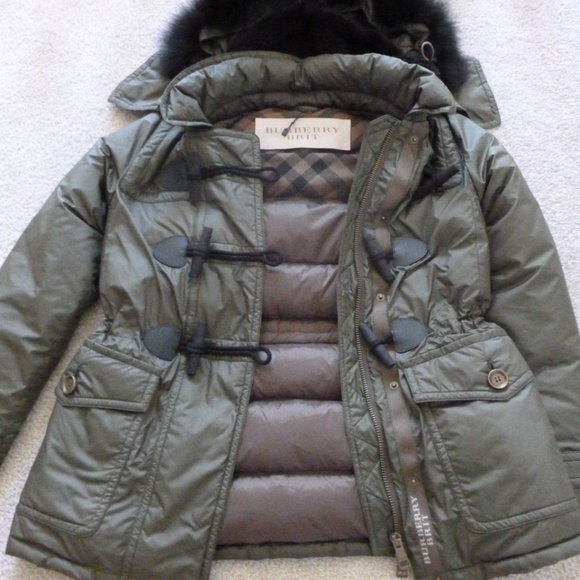 Burberry Worthington Down Toggle Coat Fox Fur Hood - Picture 6 of 8